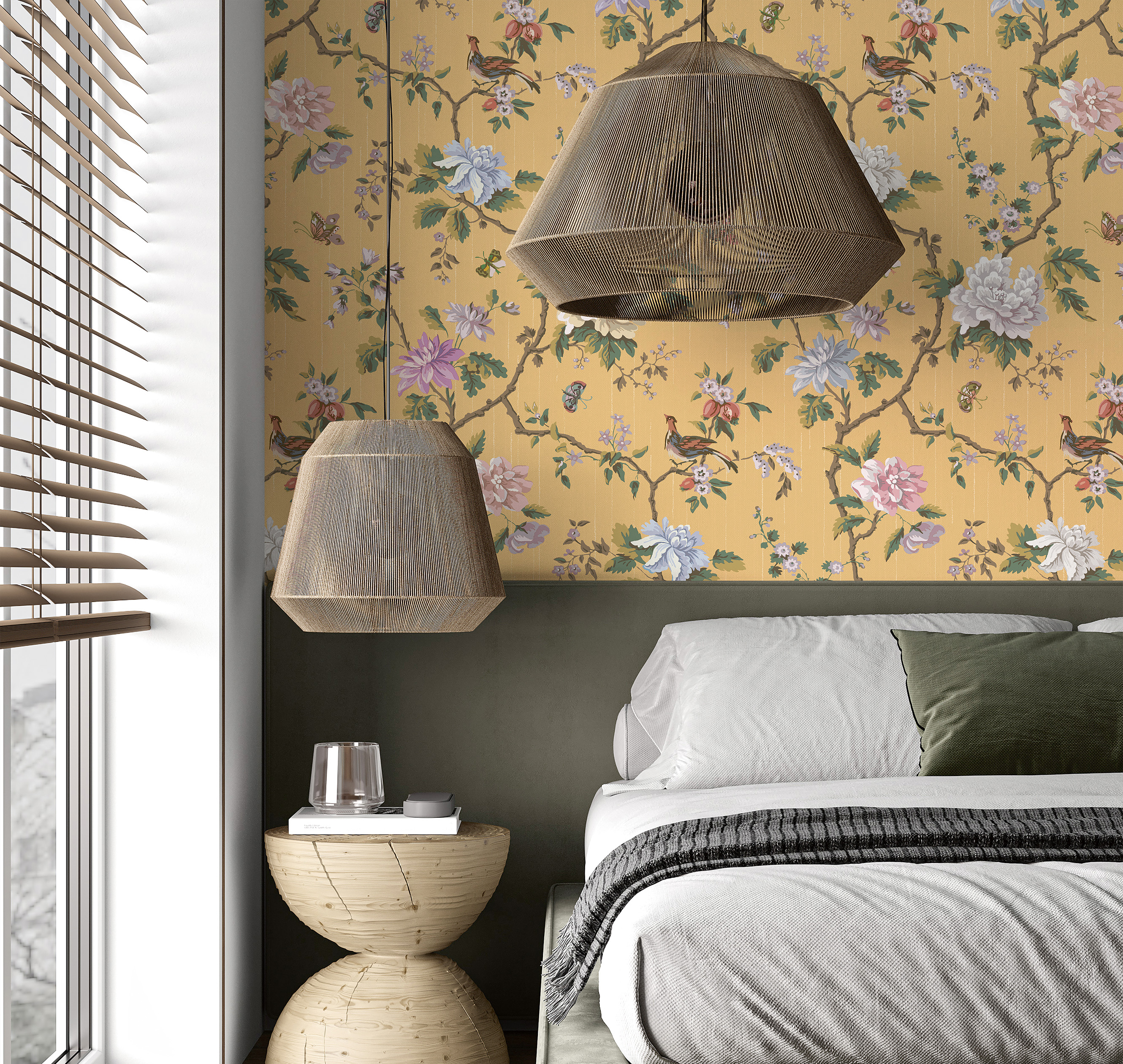 Панно Loymina Шелковый путь Шинуазри: Императорский сад SLK1 004/2 3×3 фото в интерьере